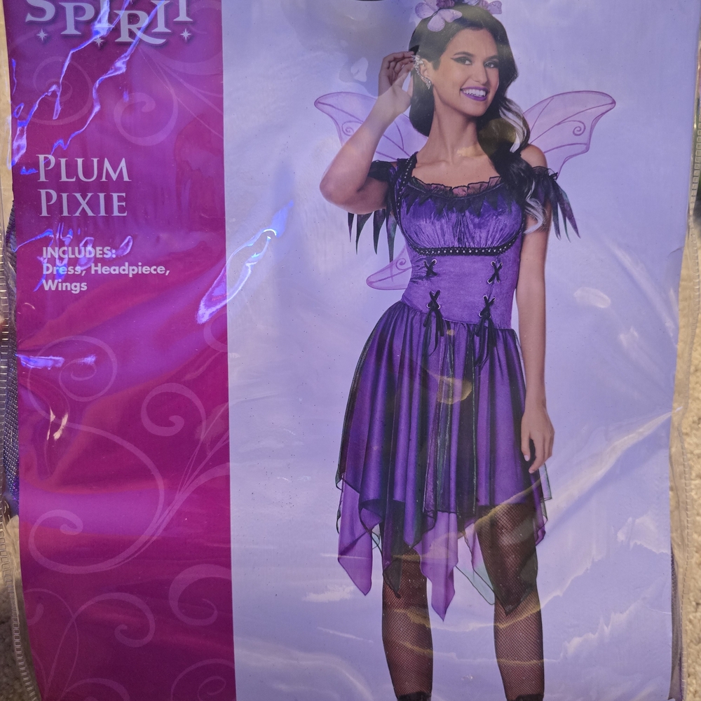 Spirit Plum Pixie Costume with Wings
